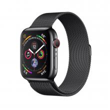Apple Watch Gold Series 4 40mm GPS+Cellular Aluminum Case with Space Black Milanese Loop